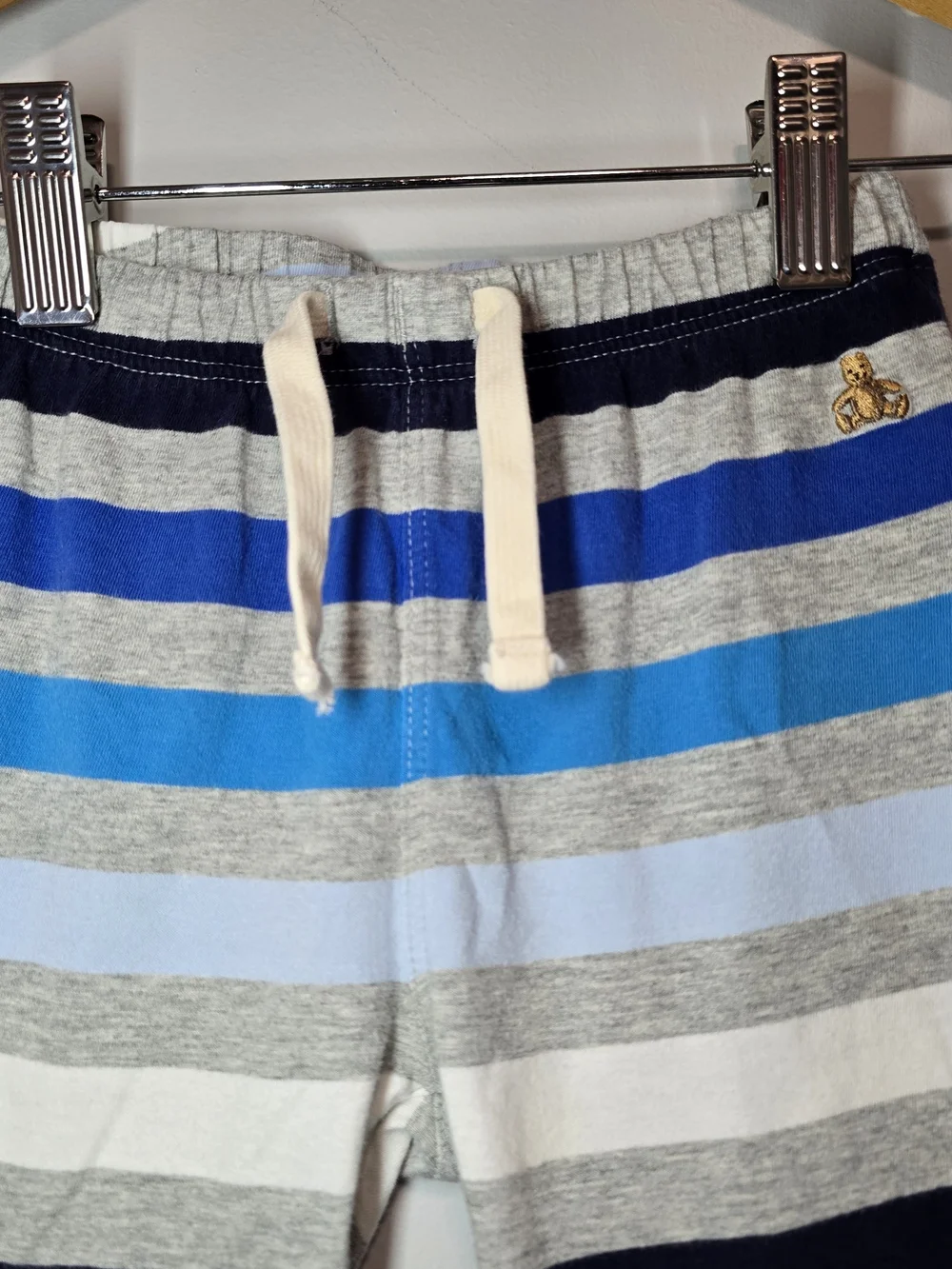 GAP Blue & Gray Striped Kids Jogger Pants